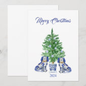 Chinoiserie Staffordshire Christmas Kaart (Voorkant / Achterkant)