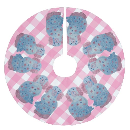 Chinoiserie Staffordshire Dogs Dog Kerstboom Rok (Voorkant)