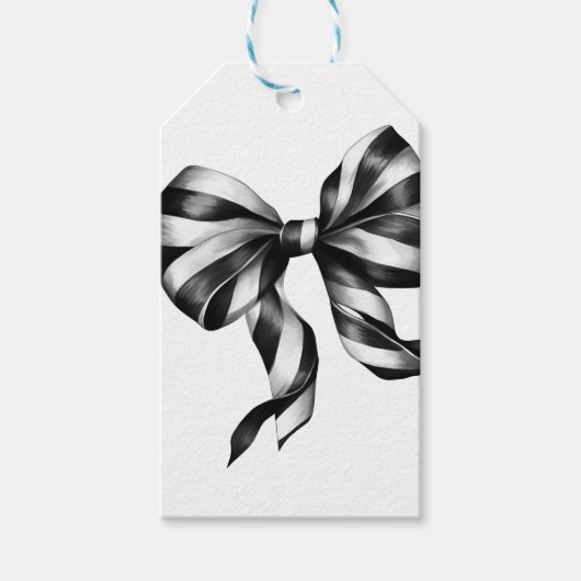 Chinoiserie & strik gepersonaliseerd cadeaulabel (Voorkant)