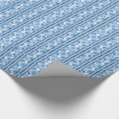 Chinoiserie Striped Floral Print Cadeaupapier (Hoek)