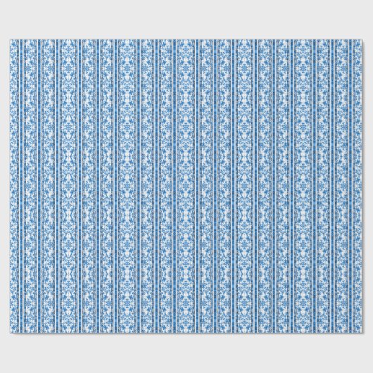 Chinoiserie Striped Floral Print Cadeaupapier (Vlak)