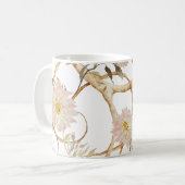 Chinoiserie  Style Chrysanthemum Waterverf Koffiemok (Voorkant links)