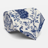 Chinoiserie Style Peacock Stropdas (Opgerold)