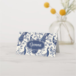 Chinoiserie Style Peacock Thema Gevouwen Plaats Ka Plaatskaartje