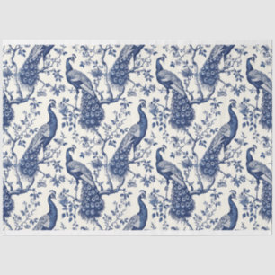 Chinoiserie Style Peacock Theme Tissue Paper Tissuepapier