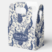 Chinoiserie Style Peacock Theme Wedding Favoriet B Bedankdoosjes (Geopend)