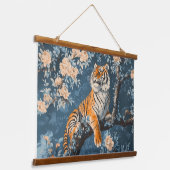 Chinoiserie Style Tiger Hangend Wandkleed (Gebogen)