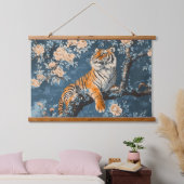 Chinoiserie Style Tiger Hangend Wandkleed (Slaapkamer)