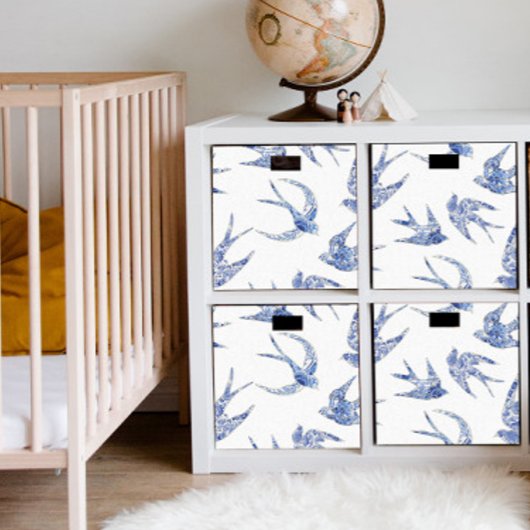 Chinoiserie Swallow Bird Blue Decoupage Tissuepapier