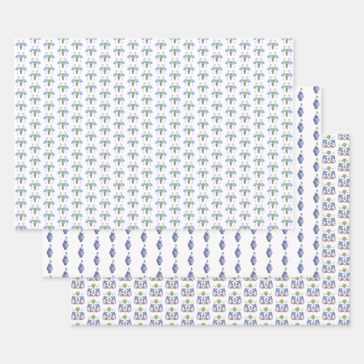 Chinoiserie Tableaus Wrapping Paper (Set)