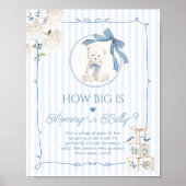Chinoiserie Teddy Bear How big is Mommys belly Poster (Voorkant)