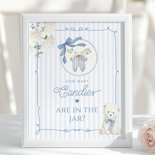 Chinoiserie Teddy Bear How many Candies game Poster