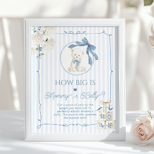 Chinoiserie Teddybeer Hoe groot is mammies buik Poster