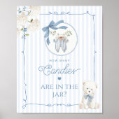 Chinoiserie Teddybeer Hoeveel Candies spel Poster (Voorkant)