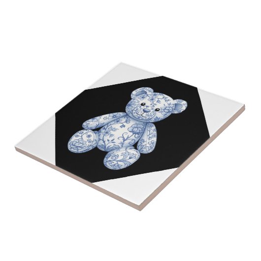 Chinoiserie Teddybeer Tegeltje (Zijkant)