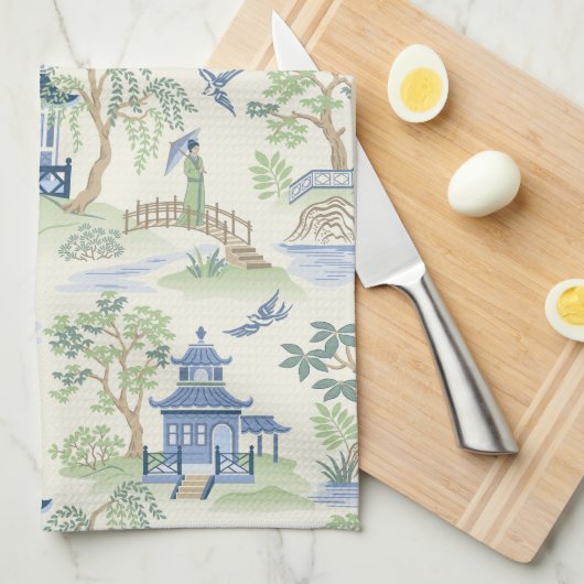 Chinoiserie Theedoek (Quarter Fold)