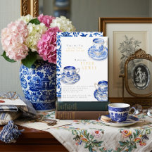 Chinoiserie Tijd voor Thee Bruidsdiner Blue