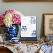 Chinoiserie Time for Tea Bridal Shower Blue  Kaart