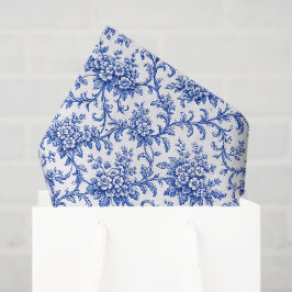 Chinoiserie Tissuepapier, Decoupage Blauwe Bloemen Tissuepapier