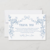 Chinoiserie toile babyshower bedankkaart (Voorkant)