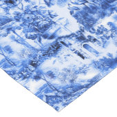 Chinoiserie toile, blauwe wilg, blauw china korte tafelloper (Hoek)