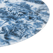 Chinoiserie toile, blauwe wilg, blauw china snijplank (Hoek)