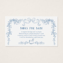 Chinoiserie Toile Books for Baby Enclosure Card