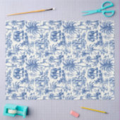 Chinoiserie Toile de Jouy marineblauwe dieren Tissuepapier (Craft)