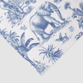 Chinoiserie Toile de Jouy marineblauwe dieren Tissuepapier (Detail)