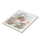 Chinoiserie Toile De Jouy Pagode Tegeltje (Zijkant)