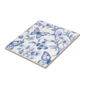 Chinoiserie Toile De Jouy Pattern Tegeltje (Zijkant)