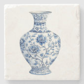 Chinoiserie Toile De Jouy Pot Stenen Onderzetter (Voorkant)