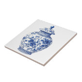 Chinoiserie Toile De Jouy Vaas Tegeltje (Zijkant)
