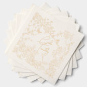 Chinoiserie Toile Filigre Wedding Save Datum Bruid Folie Servetten (Insitu (Gestapeld))