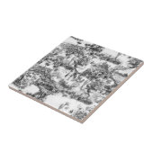 Chinoiserie toile zwart-wit tegeltje (Zijkant)