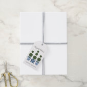 Chinoiserie Topiary Bomen met Blauwe Strik Cadeaulabel (Met Touw)
