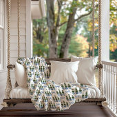 Chinoiserie Topiary Boom Monogram Sherpa Deken