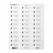 Chinoiserie Topiary Boom Retouradres Etiket (Full Sheet)