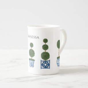 Chinoiserie Topiary Boomdrie Ceramic  Porselein Kop
