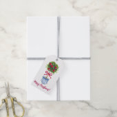 Chinoiserie Topiary Christmas, Custom Holiday Cadeaulabel (Met Touw)