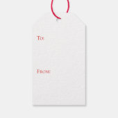 Chinoiserie Topiary Christmas Gift Label, Blue&Whi Cadeaulabel (Achterkant)