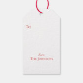 Chinoiserie Topiary Christmas Gift Label, Ginger J Cadeaulabel (Achterkant)