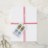 Chinoiserie Topiary Christmas Gift Label, Ginger J Cadeaulabel (Met Touw)