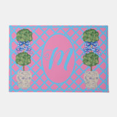 Chinoiserie Topiary Ginger Jar Doormat Deurmat (Voorkant)