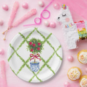 Chinoiserie Topiary, Grandmillenial Holiday Papieren Bordje (Feest)