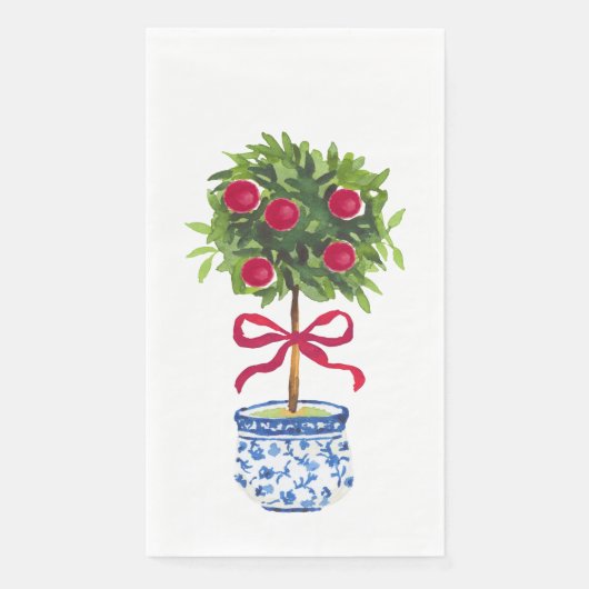 Chinoiserie Topiary Holiday Napkins Servet (Voorkant)