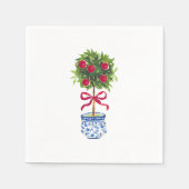 Chinoiserie Topiary Holiday Servet (Voorkant)