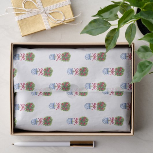 Chinoiserie Topiary Holiday Tissuepapier (Geschenk)