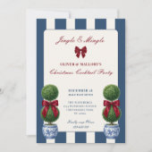 Chinoiserie Topiary Jingle Mingle Kerstfeest Kaart (Voorkant)