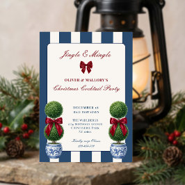 Chinoiserie Topiary Jingle Mingle Kerstfeest Kaart